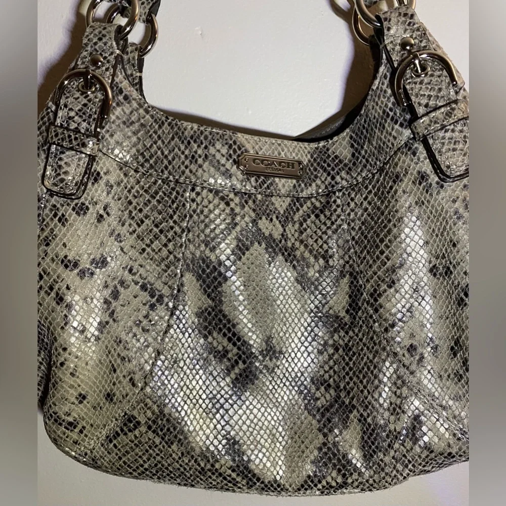 Coach snakeskin shoulder bag